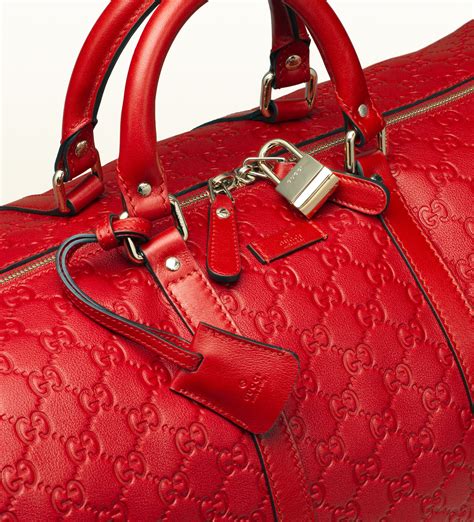 gucci red duffle bag|gucci duffle bag vintage.